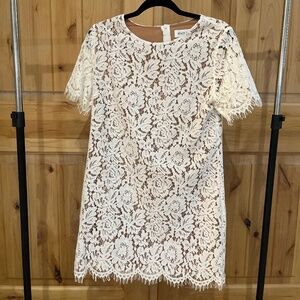 White Floral/Lace Dress